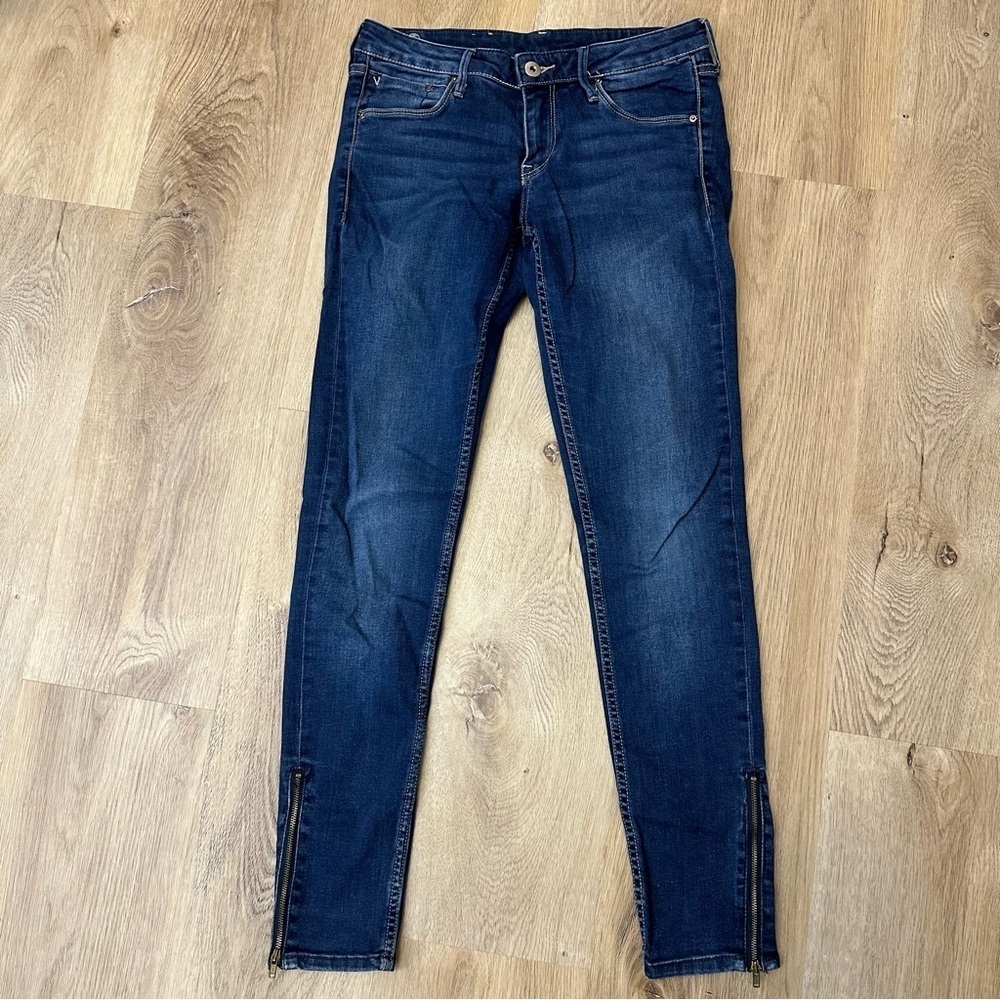 H&M Skinny Low Waist Ankle Jeans with Zippers